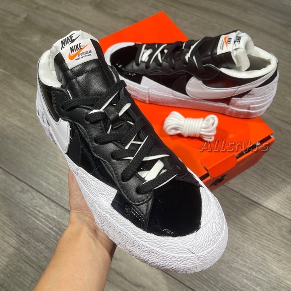 Nike x Sacai Blazer Low Black White Men’s 9 - Picture 2 of 8